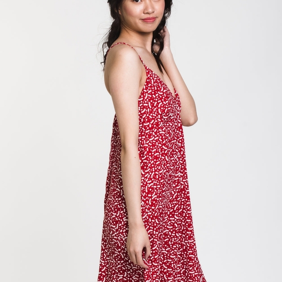 HARLOW "VIV" Red Cherry Print Slip Dress - Picture 12 of 12